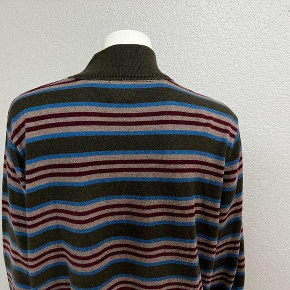 Vintage L.L. Bean Zip Up Cotton/Cashmere Pullover Sweater - Picture 7 of 8